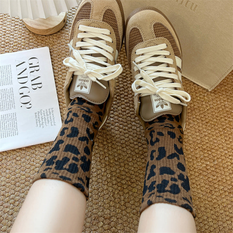 Vintage-Socken Mit Leopardenmuster