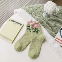 Warme Blumensocken