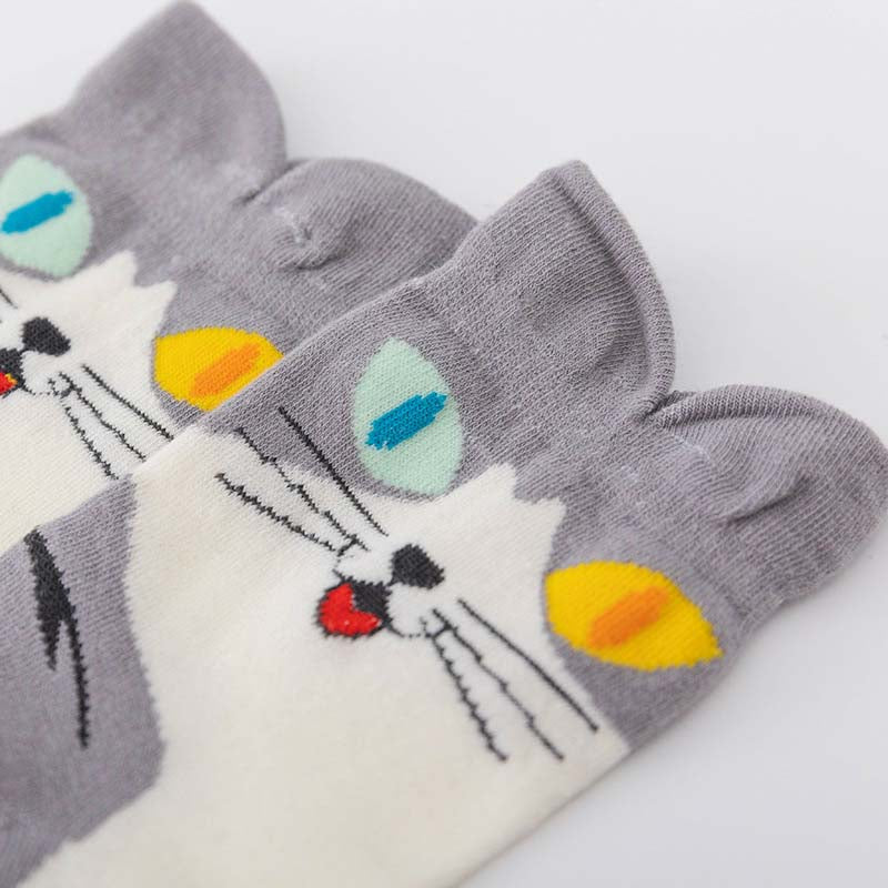 Lässige Socken Mit Katzenmuster