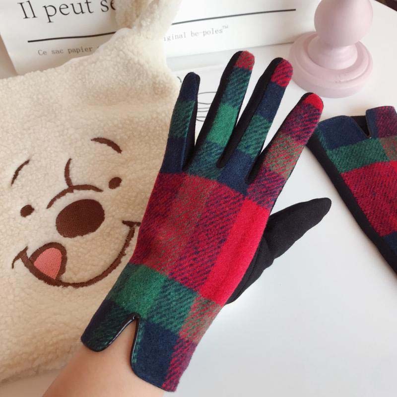 Vintage Karierte Warme Handschuhe