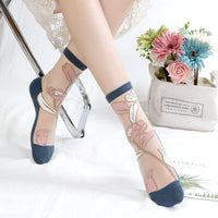 Atmungsaktive Blumensocken
