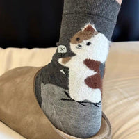Lässige Socken Mit Katzenmuster