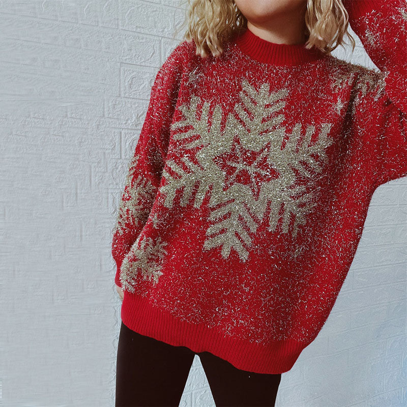 Lässiger Weihnachtlicher Strickpullover