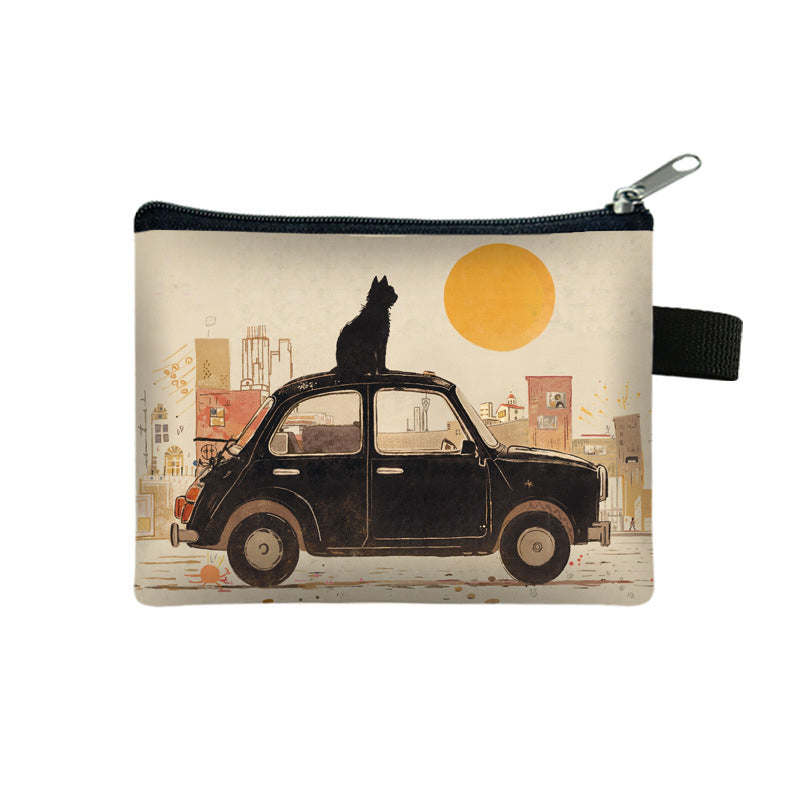 Geldbörse Mit Cartoon-Katze