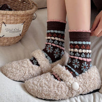 Warme Socken Mit Blumenmuster