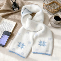 Warmer Schal Mit Schneeflockenmuster