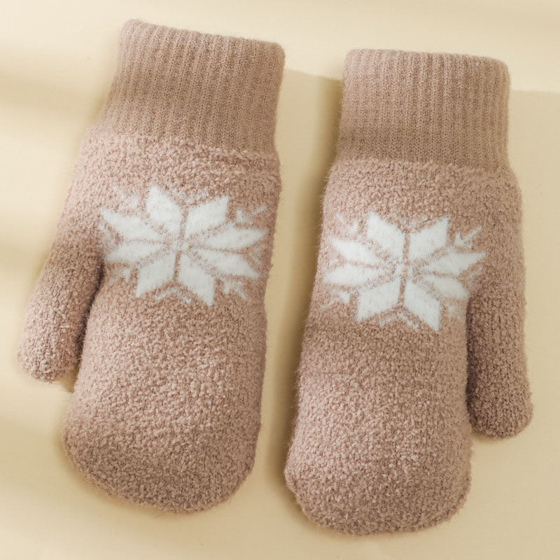 Warme Schneeflocken-Handschuhe