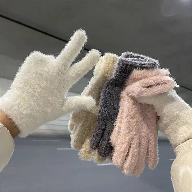Einfarbige Warme Handschuhe
