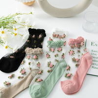 Atmungsaktive Blumensocken