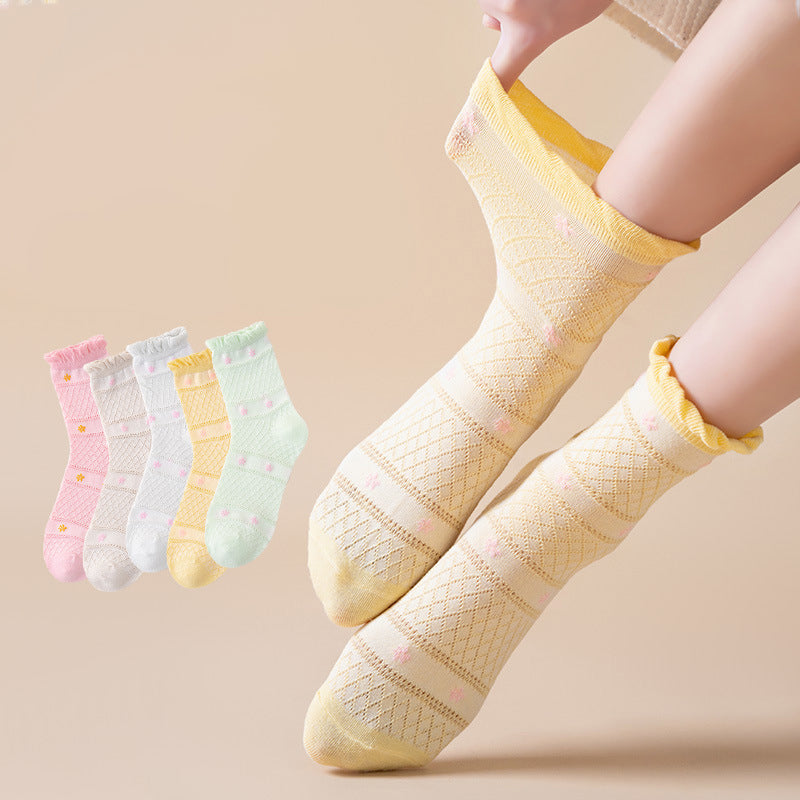 Atmungsaktive Blumensocken