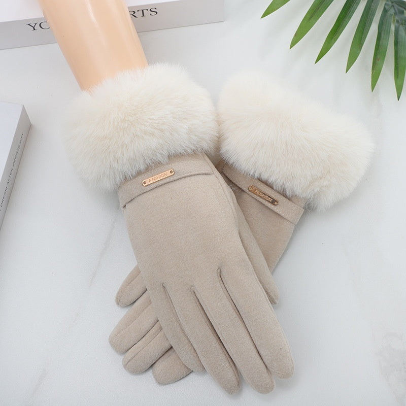 Einfarbige Warme Handschuhe