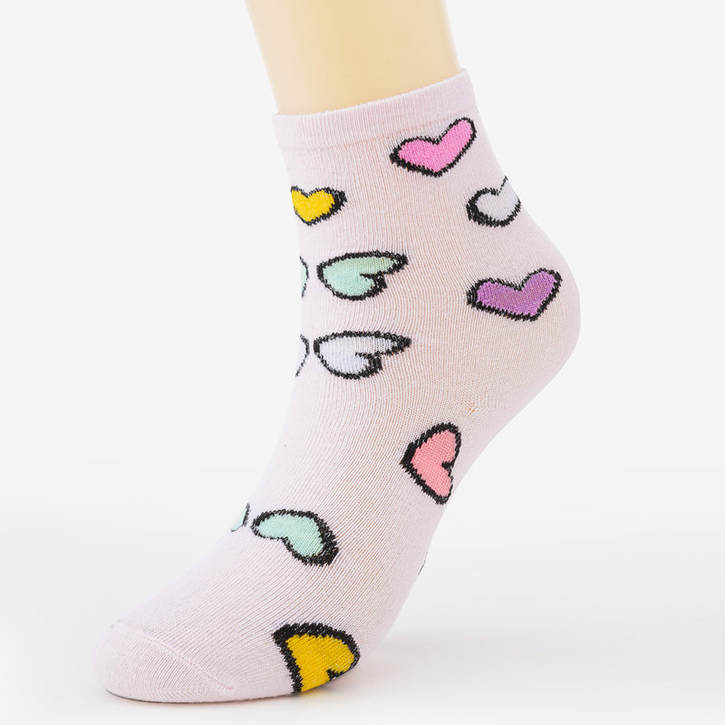 Lässige Socken Mit Herz-Print