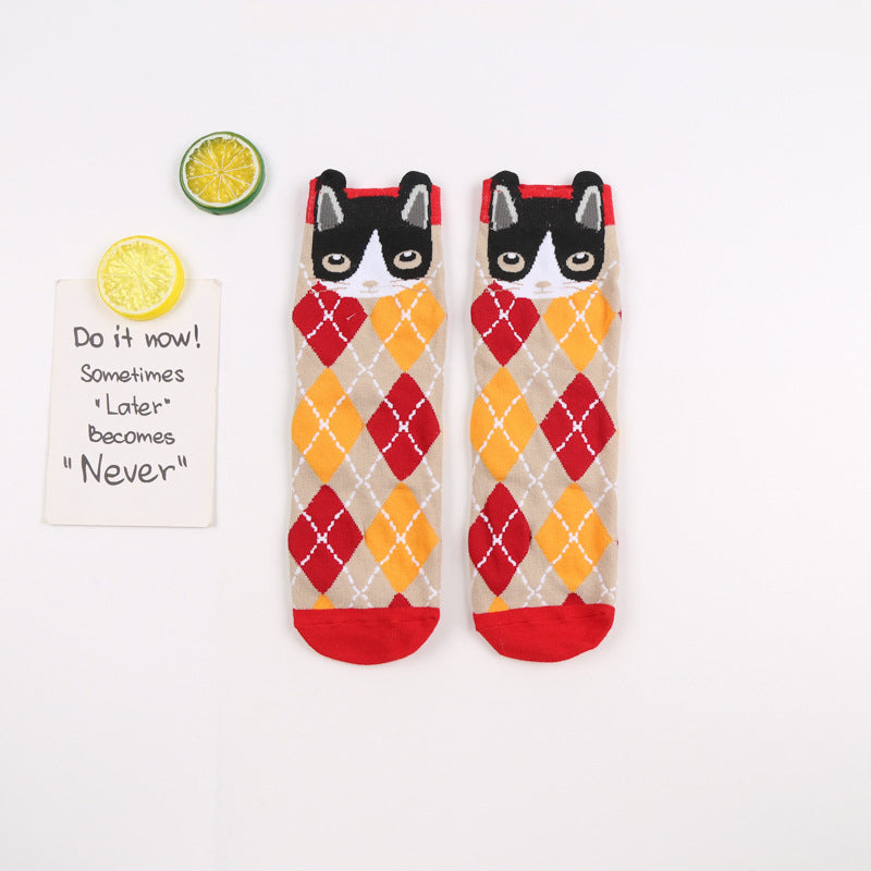 Kreative Socken Mit Katzenmuster