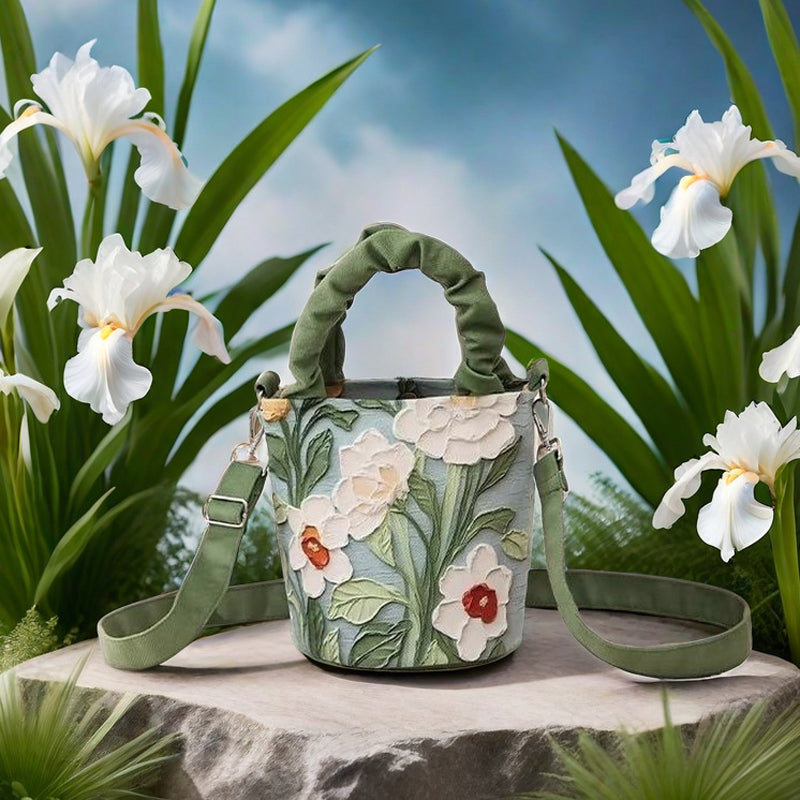 Vintage Tasche Mit Blumenmuster