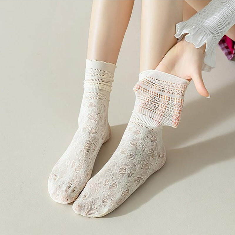 Atmungsaktive Spitzensocken