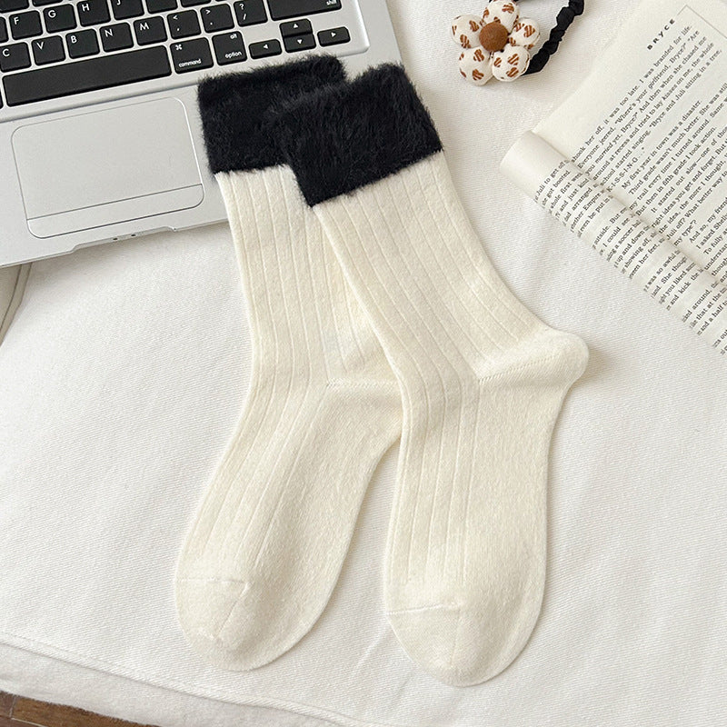 Warme Plüschsocken