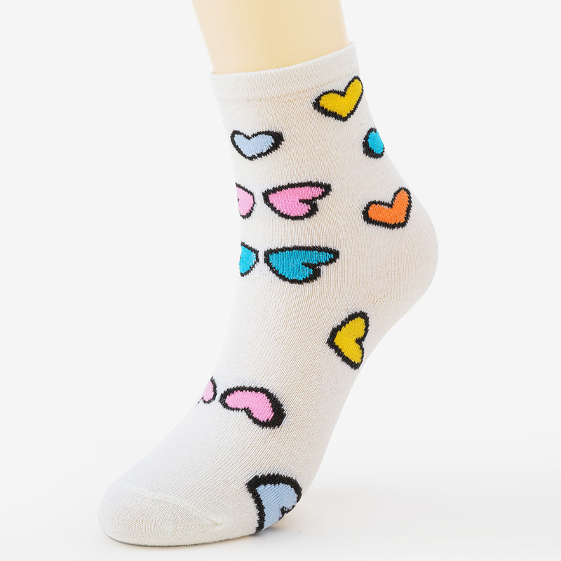 Lässige Socken Mit Herz-Print