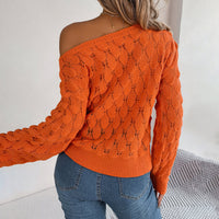 Lässiger Hohlstrickpullover