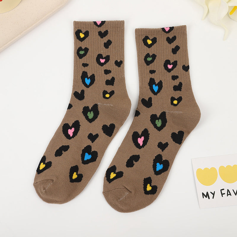 Lässige Socken Mit Herz-Print