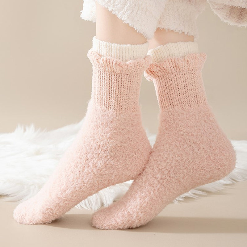 Warme Plüschsocken