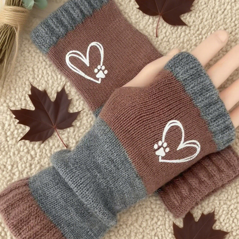 Warme Handschuhe Mit Herzmuster