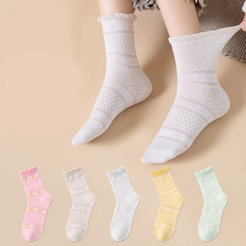 Atmungsaktive Blumensocken
