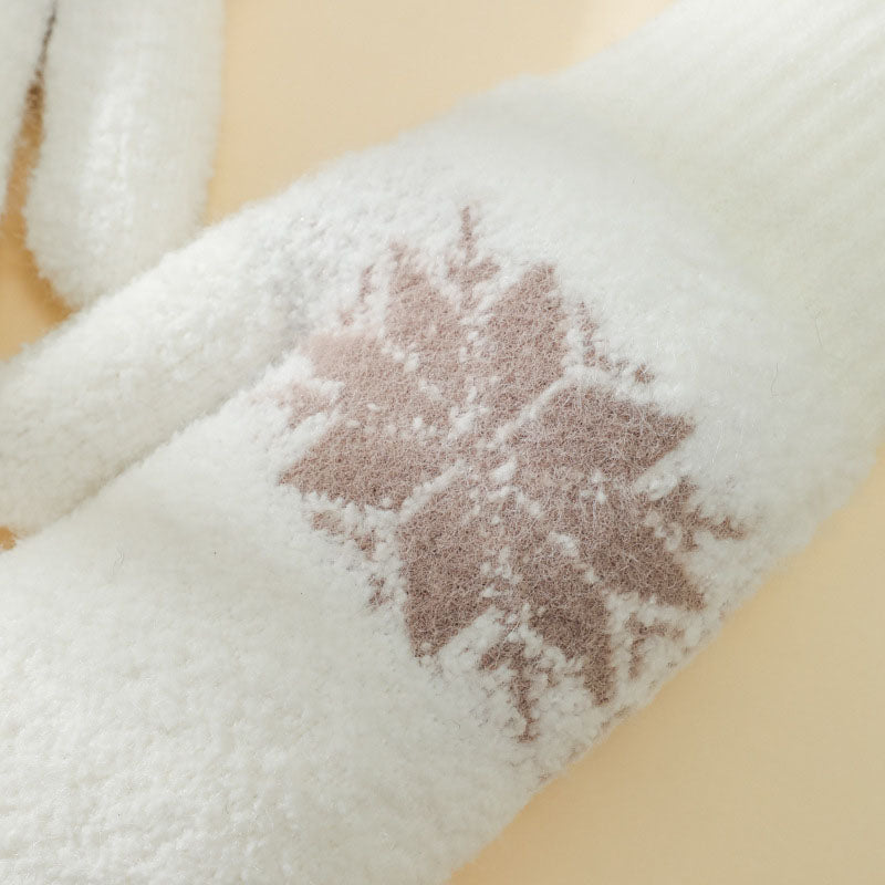 Warme Schneeflocken-Handschuhe