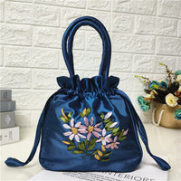 Vintage Tasche Mit Blumenstickerei