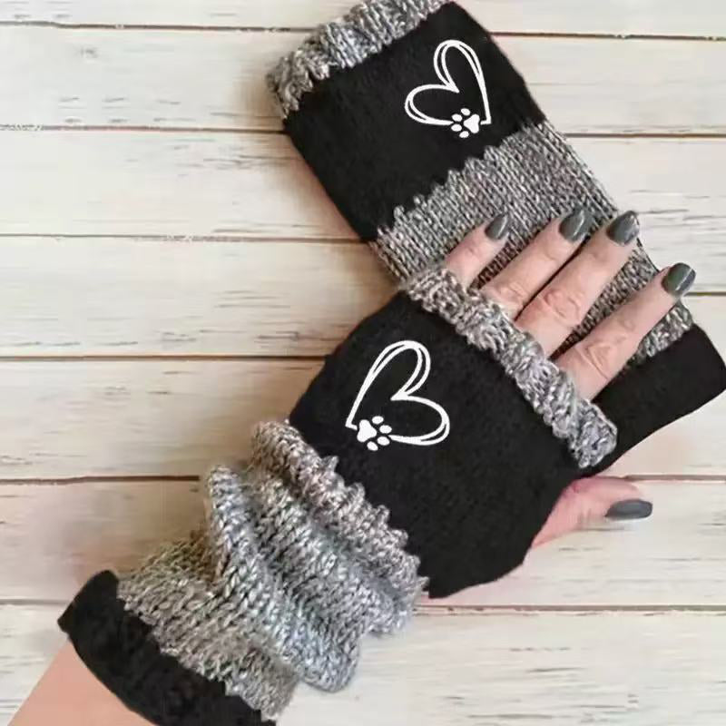 Warme Handschuhe Mit Herzmuster
