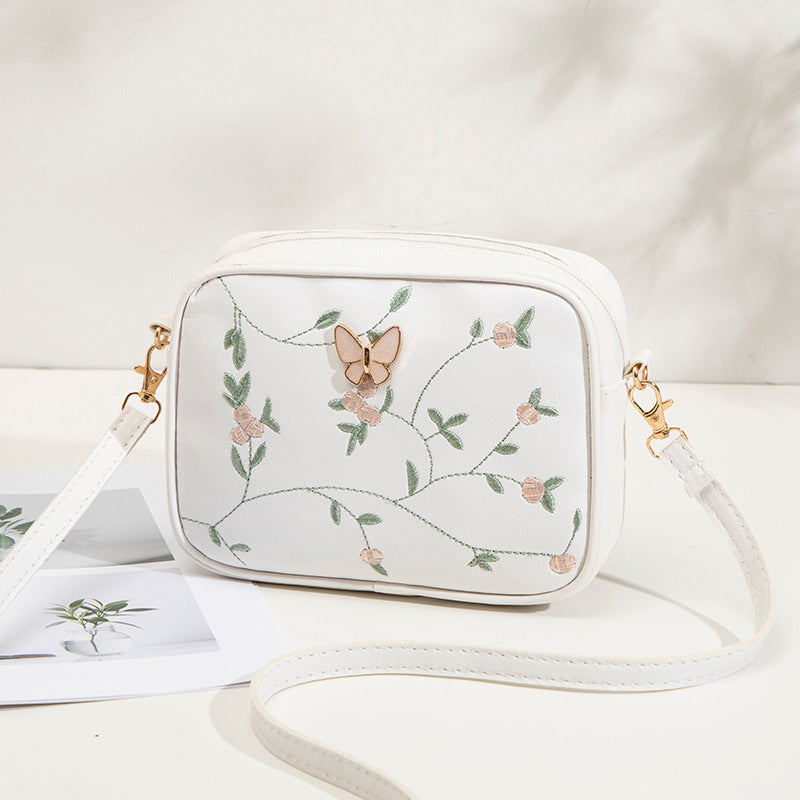 Lässige Tasche Mit Blumenstickerei