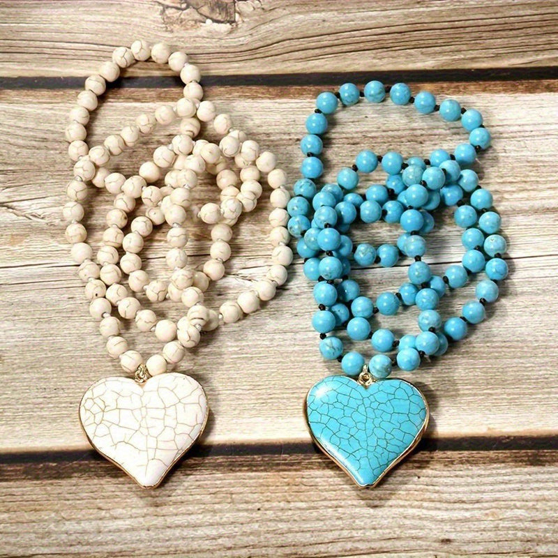 Böhmische Perlen-Anhängerhalskette