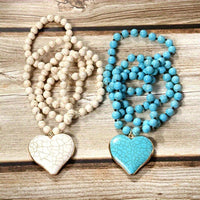 Böhmische Perlen-Anhängerhalskette