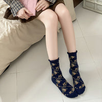 Vintage-Socken Mit Blumenmuster