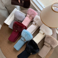 Einfarbige Warme Handschuhe