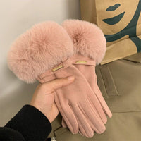 Einfarbige Warme Handschuhe