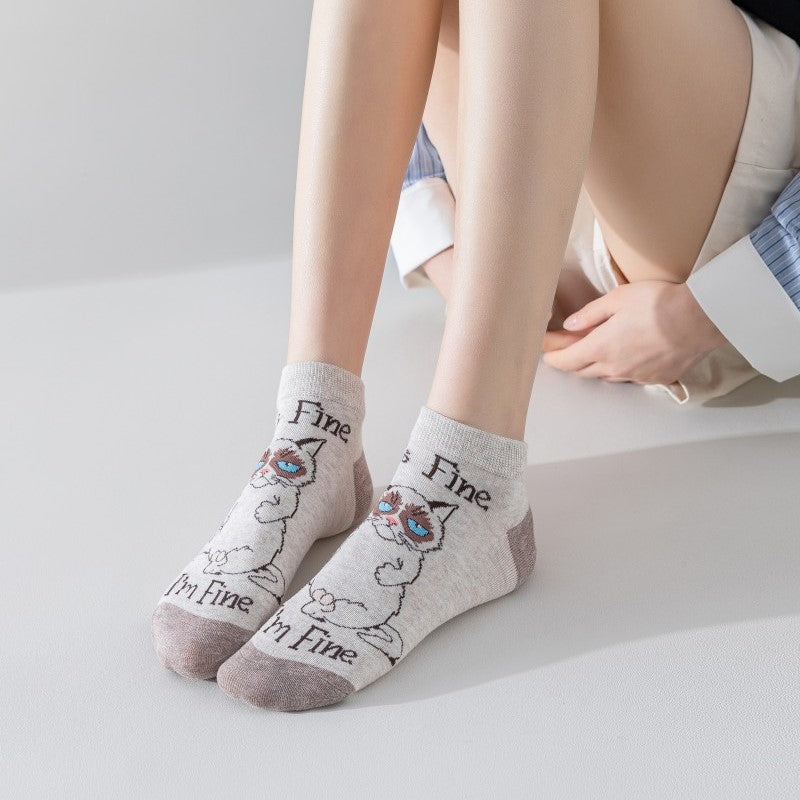 Kreative Socken Mit Katzenprint