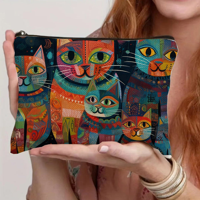 Bunte Tasche Mit Katzenmuster