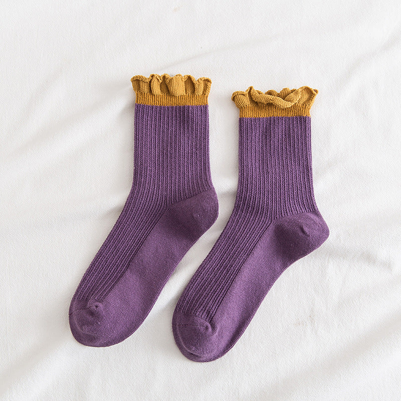 Vintage Socken Mit Farbblock