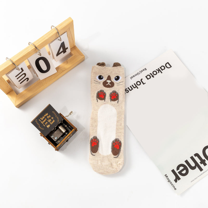 Socken Mit Cartoon-Katze