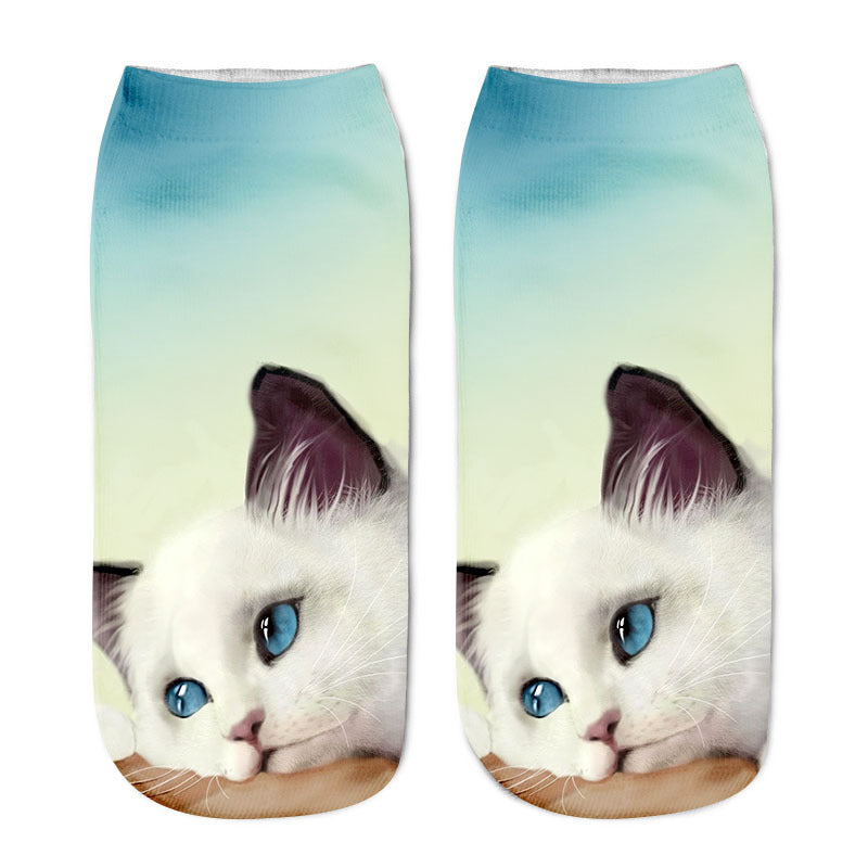 Kreative Socken Mit Katzenprint