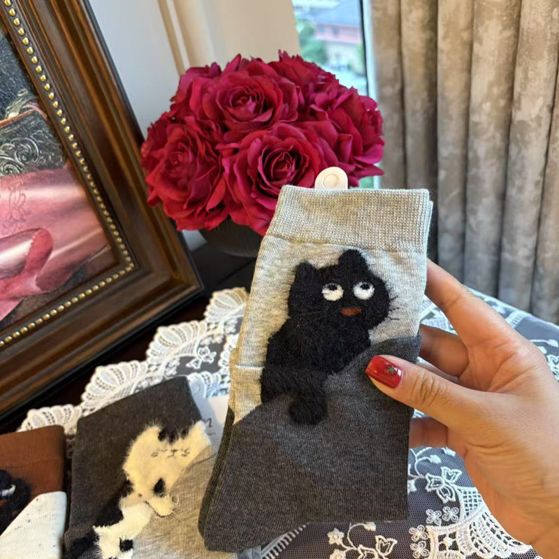 Socken Mit Cartoon-Katze