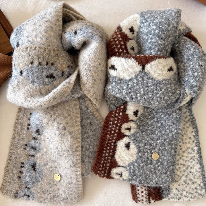 Warmer Schal Mit Schafsmuster