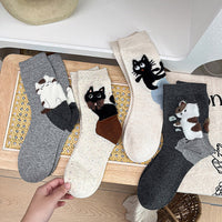 Lässige Socken Mit Katzenmuster