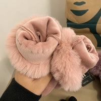 Einfarbige Warme Handschuhe