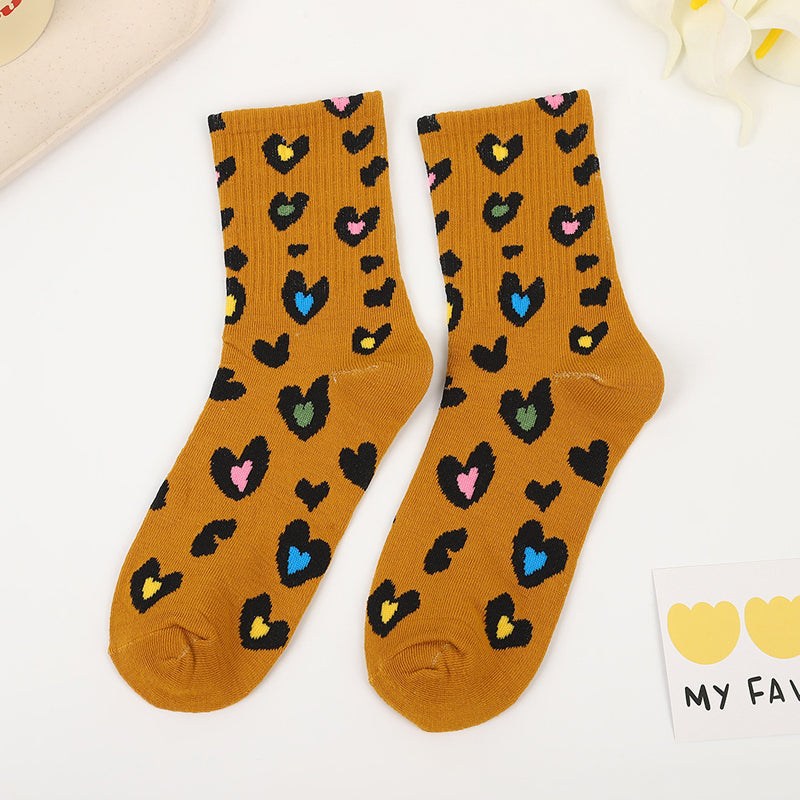 Lässige Socken Mit Herz-Print