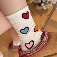 Lässige Socken Mit Herz-Print