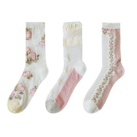 Atmungsaktive Florale Jacquard-Socken