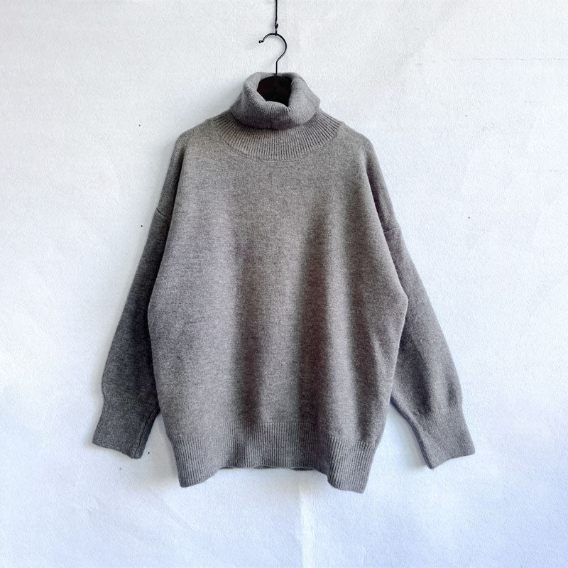 Lässiger Einfarbiger Strickpullover