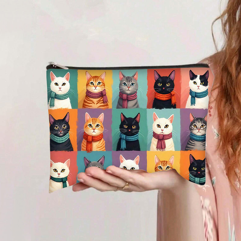 Lässige Tasche Mit Katzenmuster