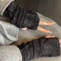 Einfarbige Warme Handschuhe